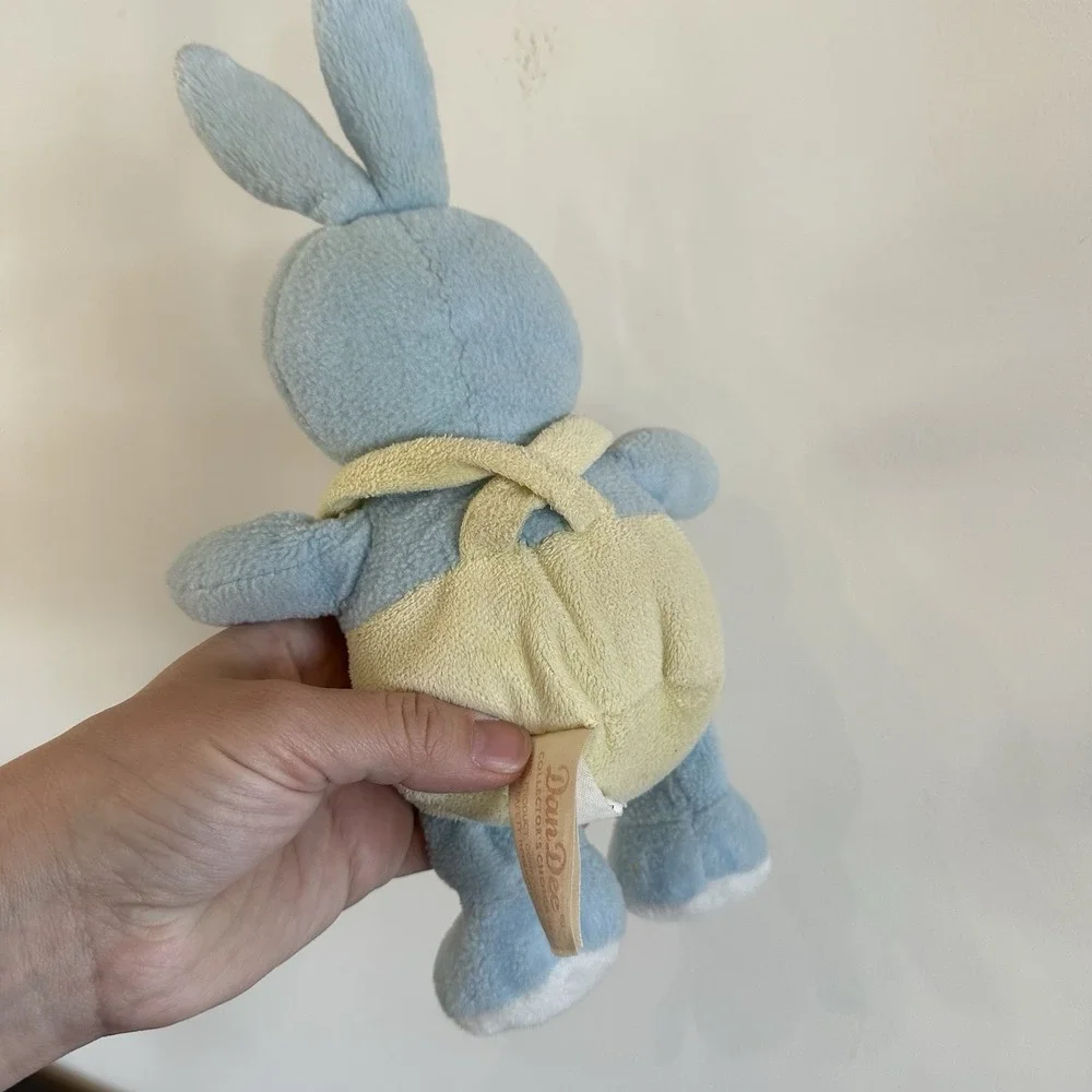 Dan See Easter Plush My First Easter 2013 Blue Bunny In Yellow Overalls Lovey